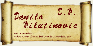 Danilo Milutinović vizit kartica